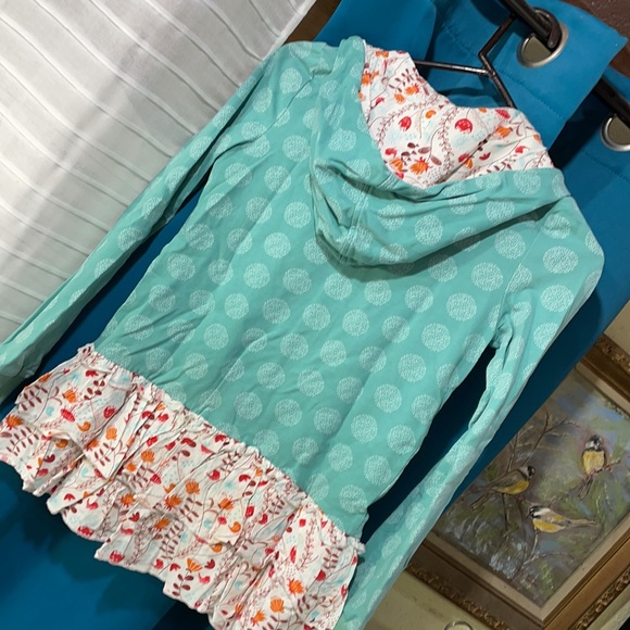 435 MATILDA JANE Size 12 Full Zip Ruffled Hoodie - Picture 6 of 10